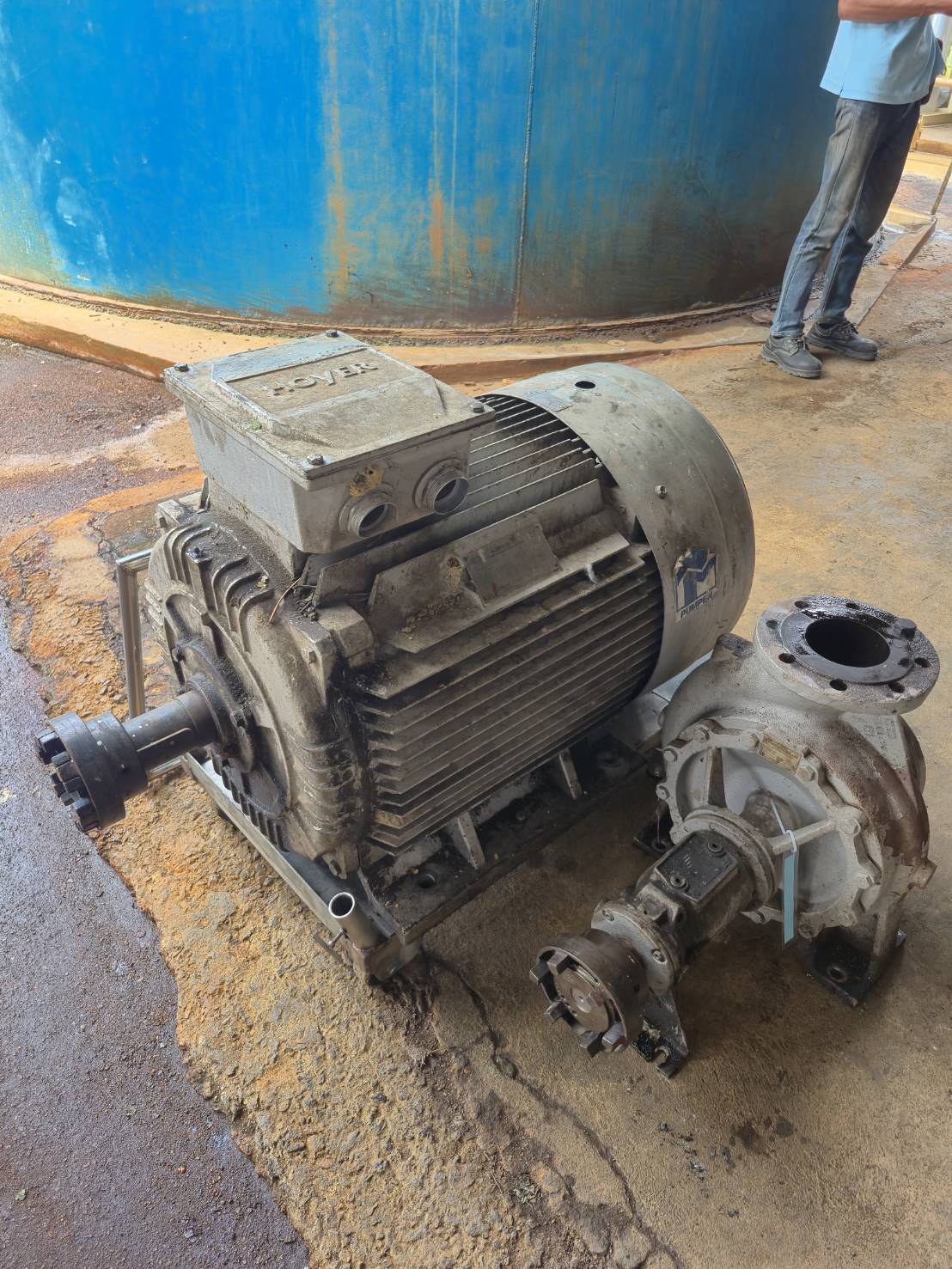 ผลงาน Overhaul มอเตอร์และ Thermal Oil Pump ALLWEILER 75 kW